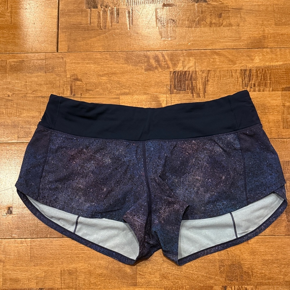 Lululemon speed ups Women's galaxy print Athletic Shorts